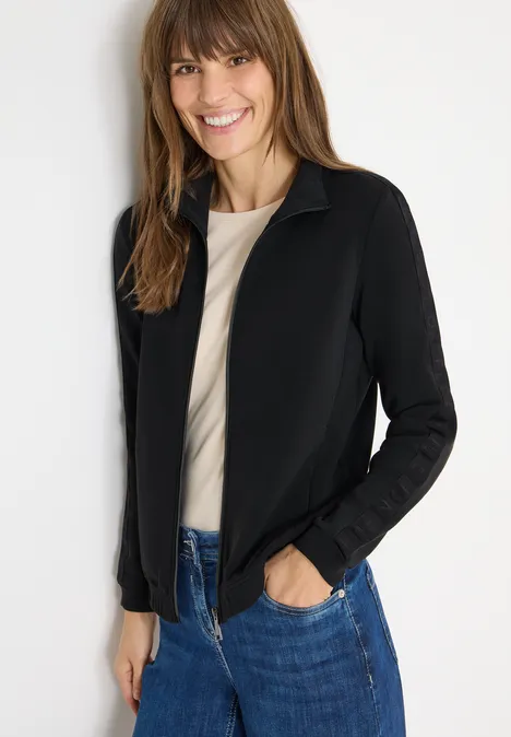 Softe Jacke mit Tapedetail Black Softe Jacke mit Tapedetail Black