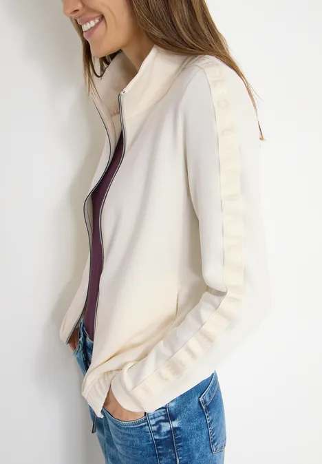 Softe Jacke mit Tapedetail creamy white Softe Jacke mit Tapedetail creamy white