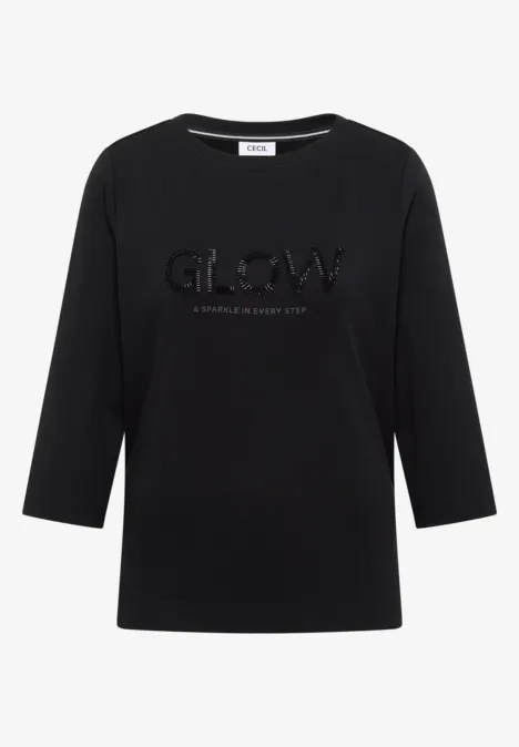 Shirt mit Wording Black