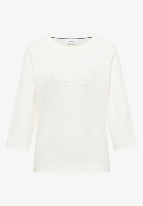 Shirt mit Wording vanilla white