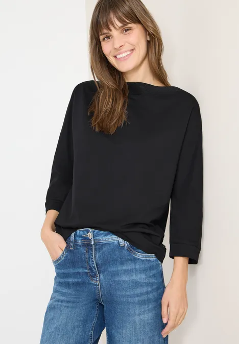 Batwing Shirt mit Tape Black Batwing Shirt mit Tape Black