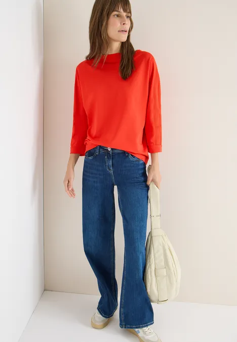 Batwing Shirt avec bande pumpkin orange