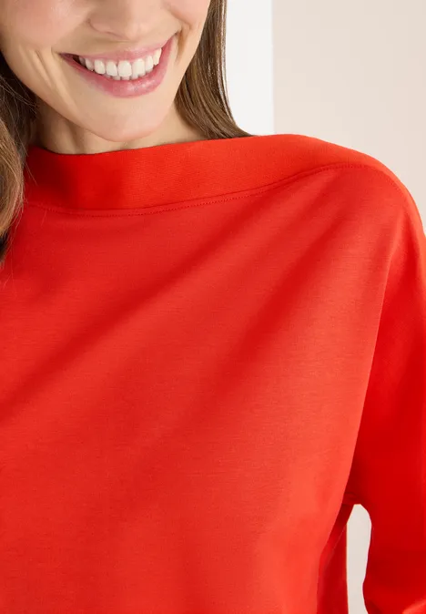 Batwing Shirt avec bande pumpkin orange