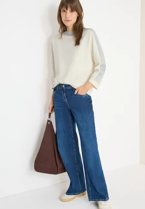 Batwing Shirt mit Tape creamy white Batwing Shirt mit Tape creamy white