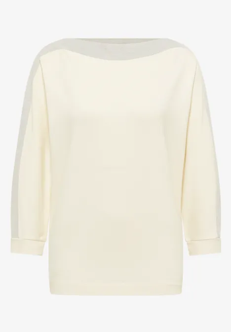Batwing Shirt mit Tape creamy white Batwing Shirt mit Tape creamy white
