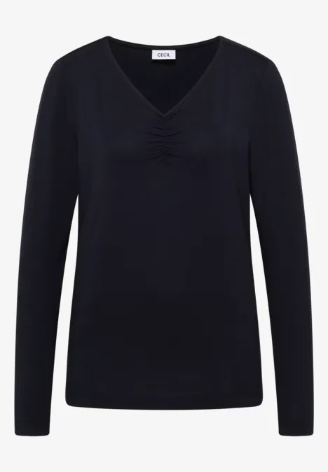 T-shirt basique avec fronces urban dark blue