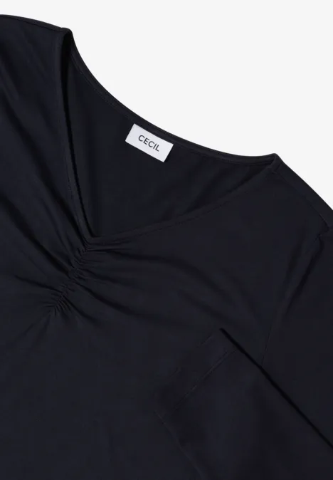 T-shirt basique avec fronces urban dark blue