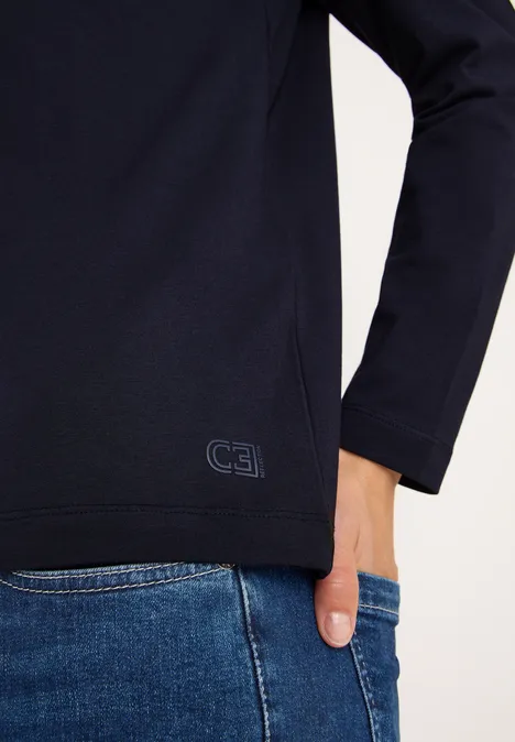 T-shirt basique avec fronces urban dark blue
