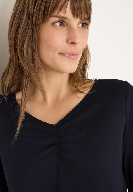 T-shirt basique avec fronces urban dark blue