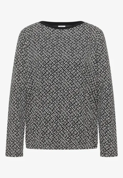 Gemustertes Shirt light greige