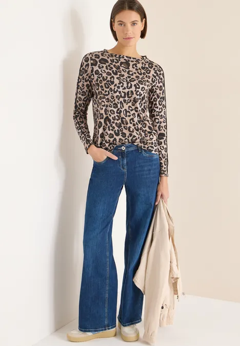 Leo Langarmshirt urban taupe