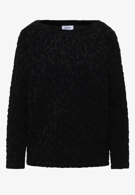 Leo Jacquard Shirt Black