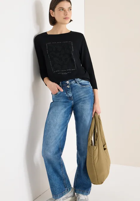 Shirt mit Schmucksteinen Black Shirt mit Schmucksteinen Black