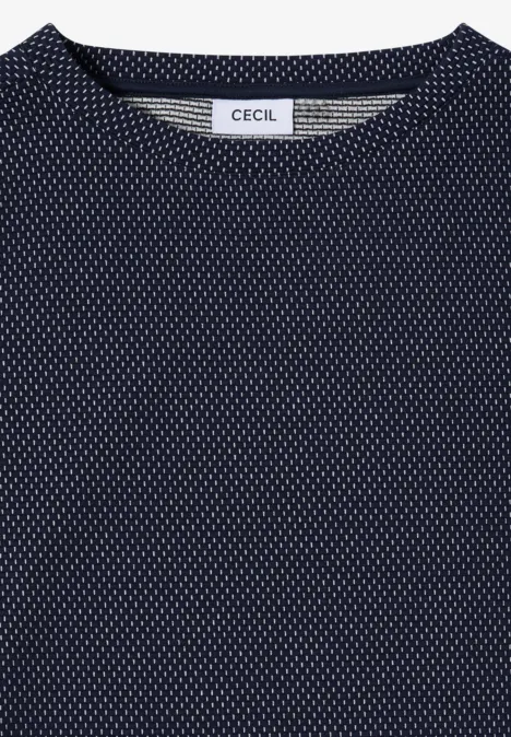 T-shirt structuré Two Tone universal blue