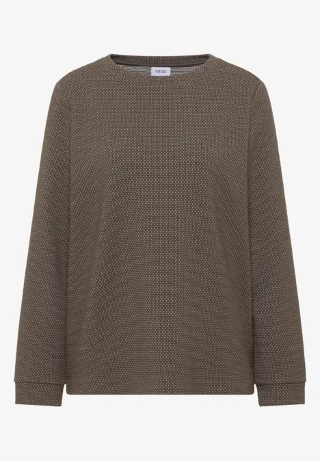 Two Tone Strukturshirt urban taupe