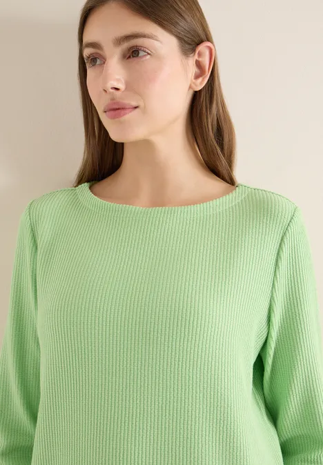 Shirt met structuur bamboo green