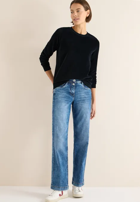 Softes Strukturmix Shirt universal blue