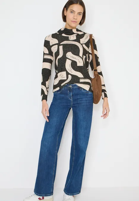 Gemustertes Melange Shirt raw khaki melange Gemustertes Melange Shirt raw khaki melange