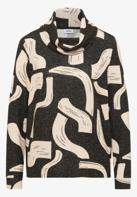 Gemustertes Melange Shirt raw khaki melange Gemustertes Melange Shirt raw khaki melange