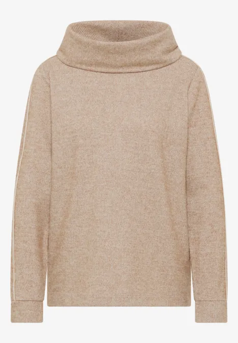 Melange Shirt mit Tape urban taupe melange Melange Shirt mit Tape urban taupe melange