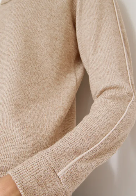 Melange Shirt mit Tape urban taupe melange Melange Shirt mit Tape urban taupe melange