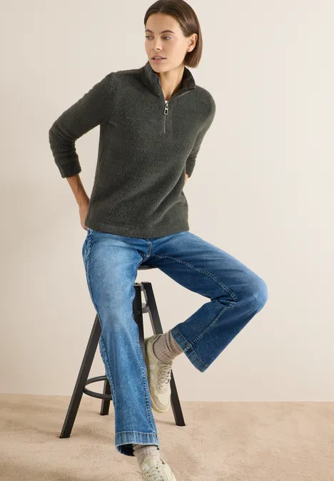 Federgarnshirt mit Tape raw khaki Federgarnshirt mit Tape raw khaki