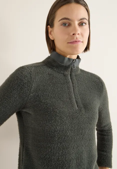 Federgarnshirt mit Tape raw khaki Federgarnshirt mit Tape raw khaki