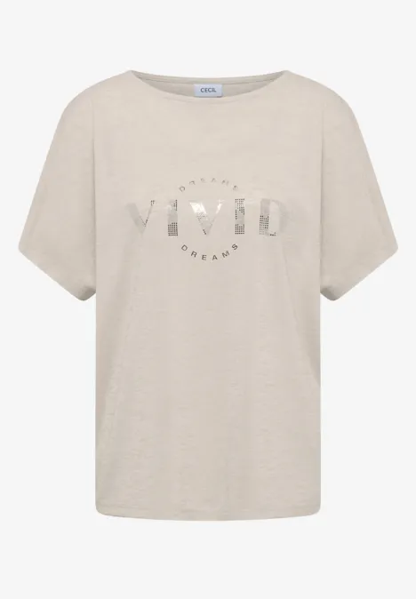 Shirt met overhangende schouders in linnenlook macadamia beige