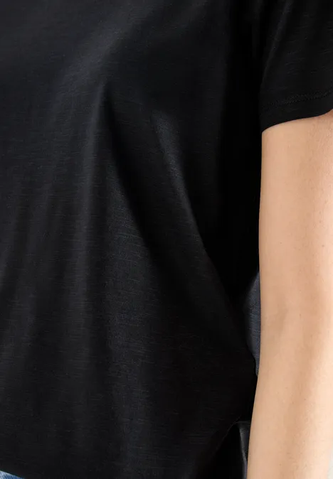 Basic T-Shirt mit Rundhals im 2er-Pack black/black