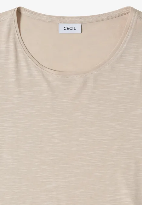 Basic T-Shirt mit Rundhals im 2er-Pack grain beige/black