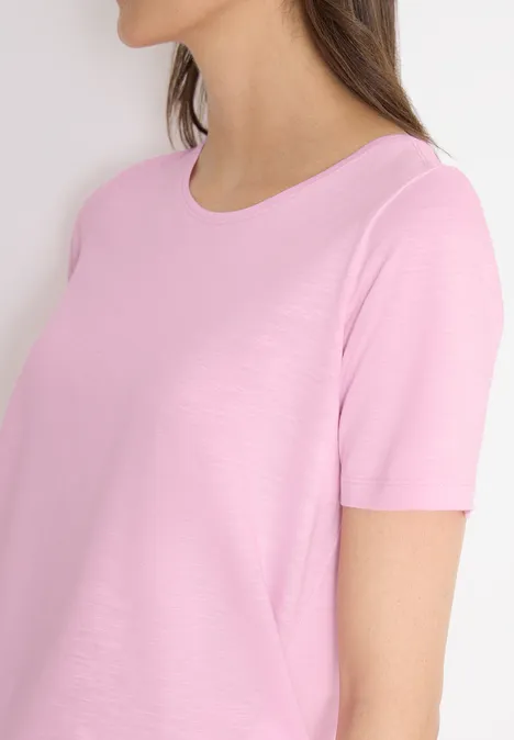 Basic T-Shirt mit Rundhals im 2er-Pack blush rose/sweet grape red