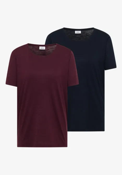 T-shirt basique à col rond en pack de 2 sweet grape red/universal blue T-shirt basique à col rond en pack de 2 sweet grape red/universal blue