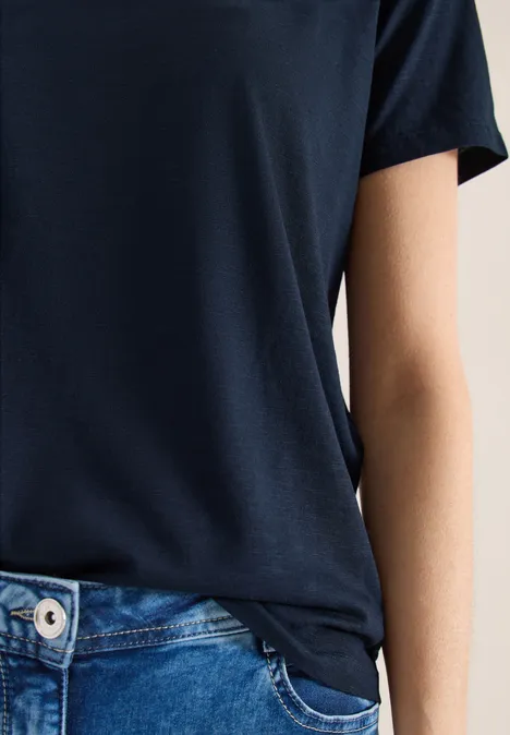 Basic T-Shirt mit Rundhals im 2er-Pack universal blue/white