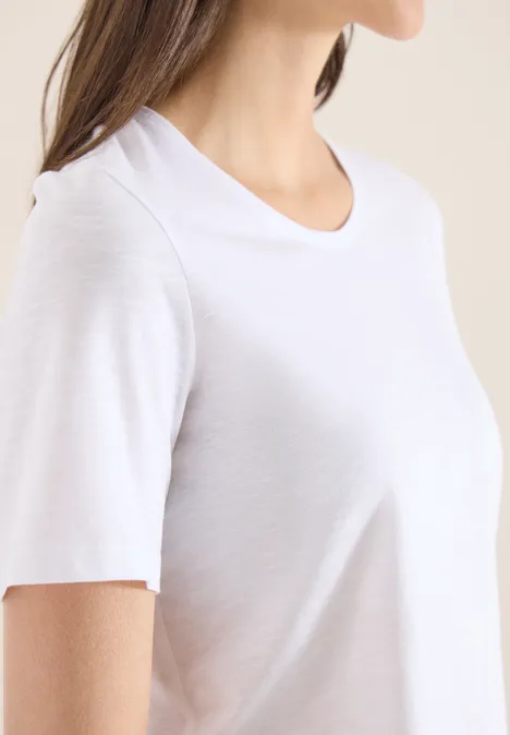 Koszulka Basic z okrągłym dekoltem w 2-paku white/white