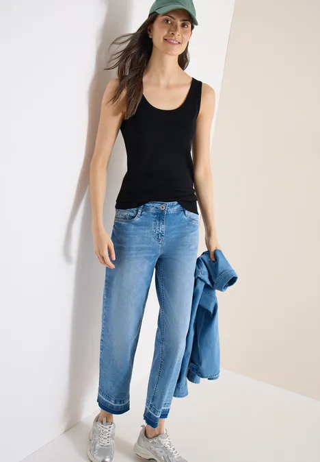 Basic Top mit Rundhals im 2er-Pack black/black