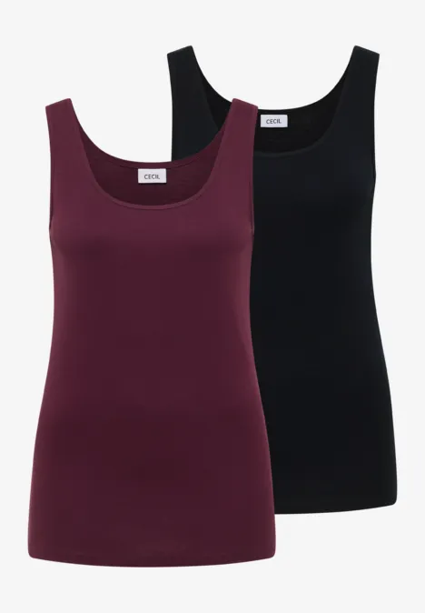 Top basique à col rond en pack de 2 sweet grape red/universal blue Top basique à col rond en pack de 2 sweet grape red/universal blue