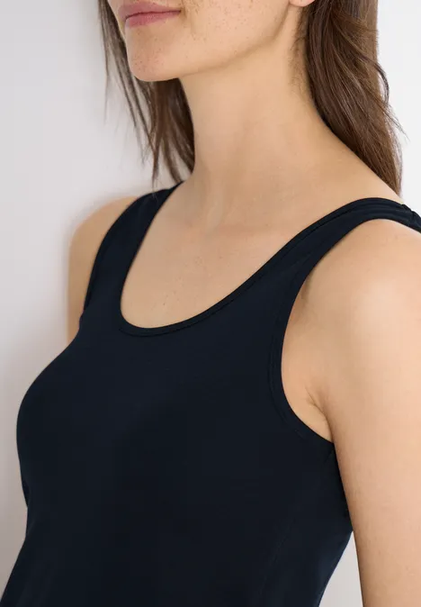 Basic Top mit Rundhals im 2er-Pack universal blue/universal blue