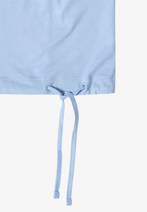 T-shirt à manches courtes avec fronces light sky blue