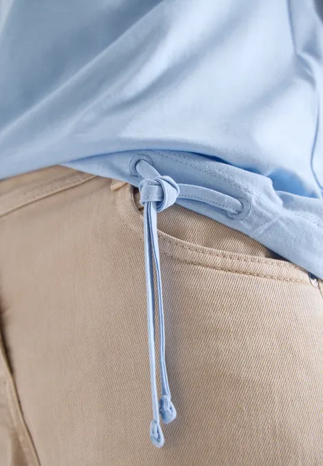 T-shirt à manches courtes avec fronces light sky blue