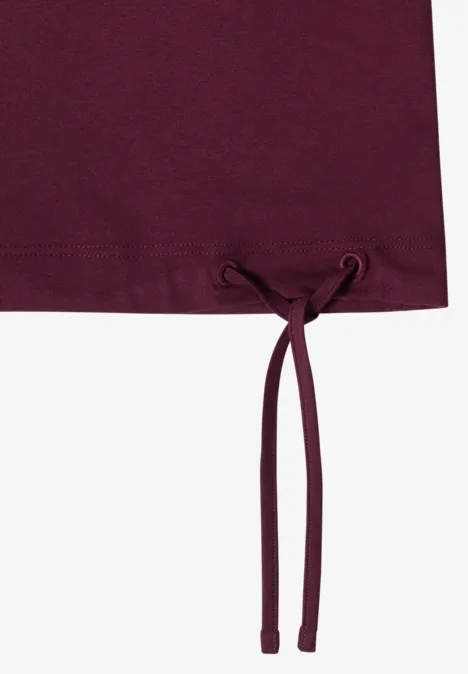 T-shirt à manches courtes avec fronces sweet grape red T-shirt à manches courtes avec fronces sweet grape red