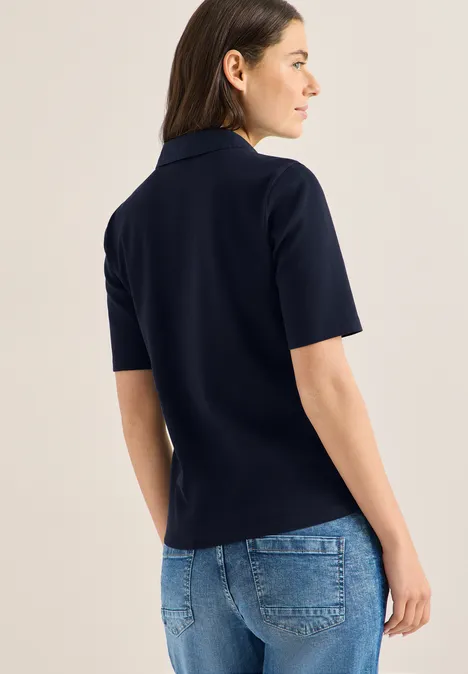 Basic Poloshirt mit Kurzarm universal blue