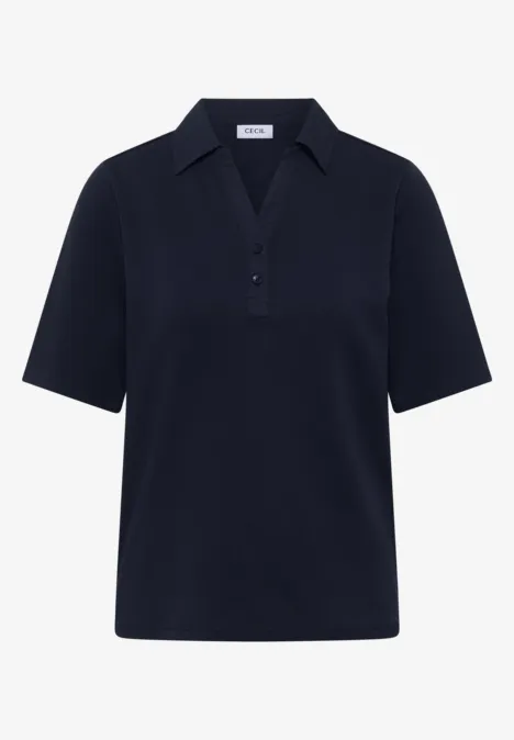 Basic Poloshirt mit Kurzarm universal blue