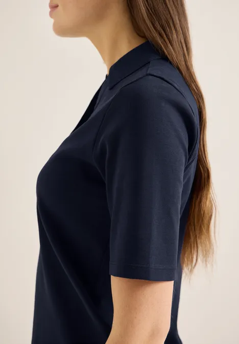 Basic Poloshirt mit Kurzarm universal blue