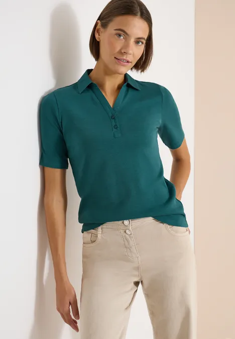 Basis polo met korte mouwen jungle green Basis polo met korte mouwen jungle green