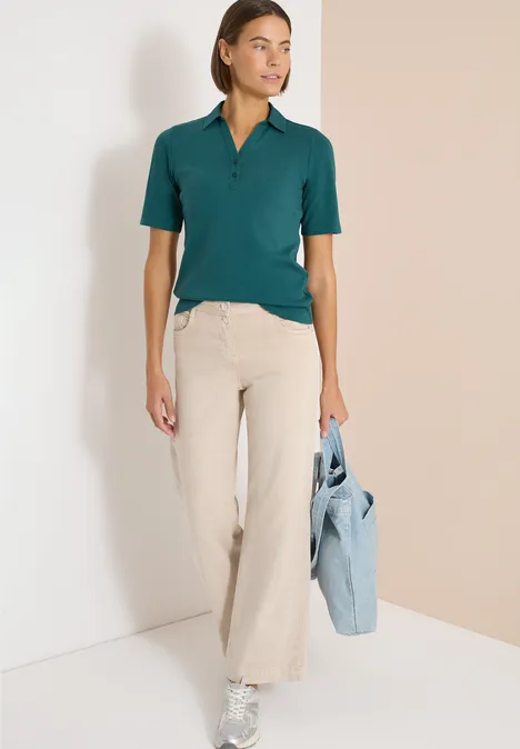 Basis polo met korte mouwen jungle green Basis polo met korte mouwen jungle green