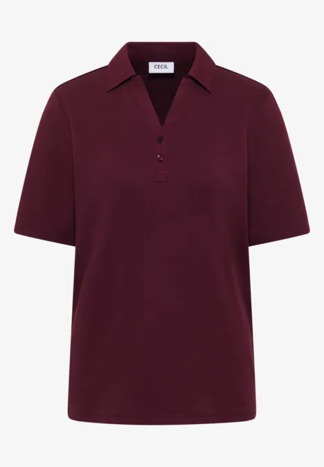 Polo basique à manches courtes sweet grape red