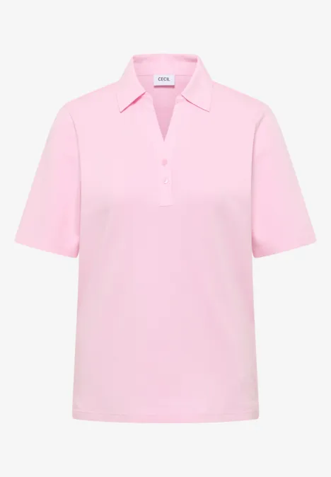 Basic Poloshirt mit Kurzarm light blush rose