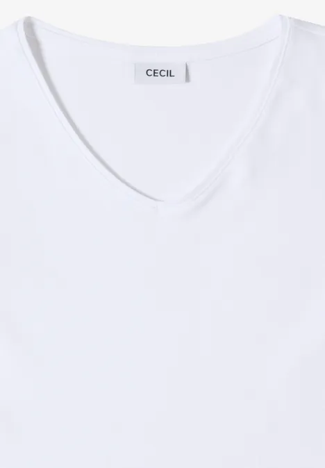 Basic katoenen shirt White