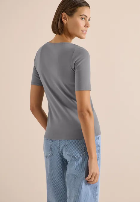 Basic katoenen shirt graphite light grey