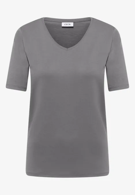 Basic katoenen shirt graphite light grey